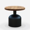 Okrągły stolik kawowy z drewna o średnicy 50 cm do salonu Bruce. Sprzedaż