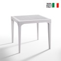 Stolik ogrodowy, barowy zewnętrzny kwadratowy 80x80cm z polipropilenu Malmo Model