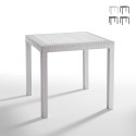 Stół kwadratowy 80x80cm na zewnątrz do ogrodu z polipropilenu rattan Dallas Sprzedaż