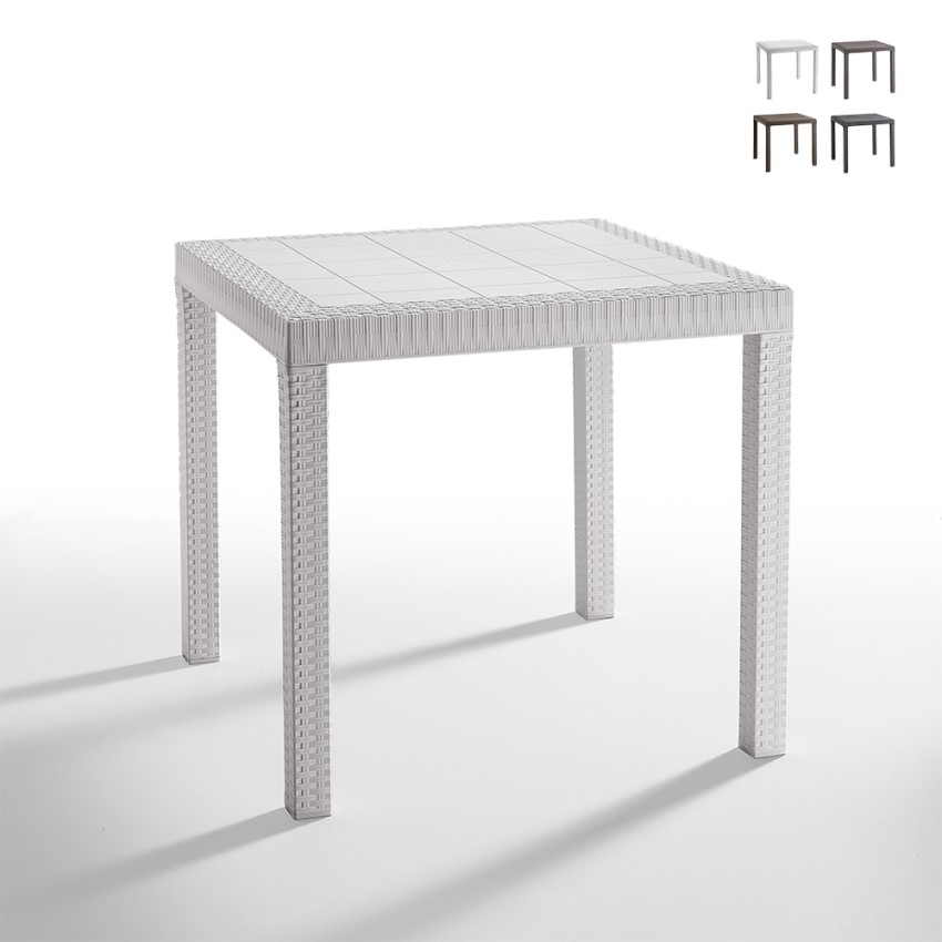 Stół kwadratowy 80x80cm na zewnątrz do ogrodu z polipropilenu rattan Dallas Sprzedaż Stół kwadratowy 80x80cm na zewnątrz do ogrodu z polipropilenu rattan Dallas Sprzedaż