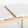 Stół rozkładany z drewna 115-145x80cm kuchnia szkło białe czarne Pixam Środki