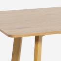Stół kuchenny do jadalni 120x80cm blat drewniany biały styl skandynawski Valk Cechy