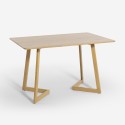 Stół kuchenny do jadalni 120x80cm blat drewniany biały styl skandynawski Valk Katalog