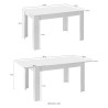 Stół rozkładany 90x137-185 cm biały na wysoki połysk szary beton Sly Basic Katalog