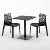 Czarny kwadratowy stół 60x60 cm z 2 kolorowymi krzesłami Gruvyer Licorice Zakup