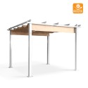 Altana ogrodowa zewnętrzna na działkę pergola 3x3m z aluminium Firenze UV Moon. Cechy