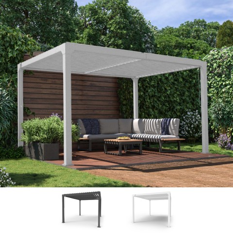 Pergola bioklimatyczna 3x4m do ogrodu z aluminium ręcznie sterowana Trinidad Promocja