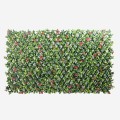 Sztuczny żywopłot ogrodowy rozciągany płotek 200x100cm roślinny Salix. Promocja