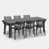 Zestaw ogrodowy rozkładany stół 160-220cm 6 krzeseł czarny Liri Dark Sprzedaż