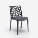 Zestaw ogrodowy: stół kwadratowy 80x80cm z rattanu + 4 krzesła koloru czarnego Nisida Dark 