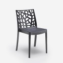 Zestaw ogrodowy stół rattanowy 150x90cm 6 krzeseł zewnętrzny czarny Meloria Dark 