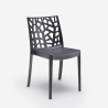 Zestaw ogrodowy stół rattanowy 150x90cm 6 krzeseł zewnętrzny czarny Meloria Dark 