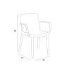 Zestaw ogrodowy stół rattanowy 150x90cm 6 krzeseł zewnętrzny czarny Meloria Dark 