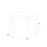 Zestaw ogrodowy 4 krzesła stół zewnętrzny kwadratowy 80x80cm czarny Provence Dark 