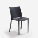 Zestaw ogrodowy 4 krzesła stół zewnętrzny kwadratowy 80x80cm czarny Provence Dark 