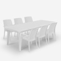 Zestaw stół rozkładany 160-220cm, 6 krzeseł ogrodowych biały Liri Light Sprzedaż