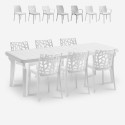 Zestaw stół rozkładany 160-220cm, 6 krzeseł ogrodowych biały Liri Light Oferta