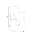 Zestaw stół rozkładany 160-220cm, 6 krzeseł ogrodowych biały Liri Light 