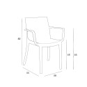 Zestaw stół zewnętrzny ogrodowy 80x80cm rattan 4 krzesła białe Nisida Light 