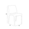 Zestaw stół zewnętrzny ogrodowy 80x80cm rattan 4 krzesła białe Nisida Light 