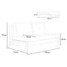 Sofa do spania 2-osobowa nowoczesny design tapicerka z tkaniny salon Bellamy 