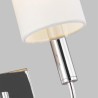 Lampa Ścienna Kinkiet 2 Abażury Biały Materiał Klasyczny Styl Brianna2 Stan Magazynowy