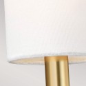 Klasyczna nowoczesna lampa ścienna kinkiet z białym kloszem z tkaniny Brianna1 Model