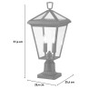 Lampa stojąca lampion zewnętrzny ogrodowy metalowy IP44 Alford Place Sprzedaż