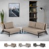Zestaw: fotel rozkładany i 2-osobowa sofa z obiciem z tkaniny Elysee Oferta