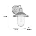 Kinkiet vintage lampa ścienna metalowa 1 żarówka Rigby Koszt