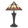 Lampa stołowa w stylu Tiffany, klasyczny kolorowy abażur Cambridge Promocja