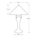 Lampa stołowa w stylu Tiffany, klasyczny kolorowy abażur Cambridge Rabaty