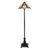 Klasyczna lampa podłogowa w stylu Tiffany z kolorowym kloszem Inglenook Promocja