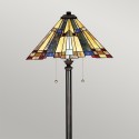 Klasyczna lampa podłogowa w stylu Tiffany z kolorowym kloszem Inglenook Sprzedaż