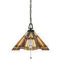 Lampa wisząca kloszem z kolorowego szkła na 3 żarówki Inglenook Promocja