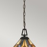 Lampa wisząca kloszem z kolorowego szkła na 3 żarówki Inglenook Oferta