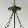 Klasyczna lampa wisząca w stylu Tiffany 3 żarówki klosz z kolorowego szkła Inglenook Rabaty