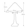 Lampa Tiffany stołowa biurkowa 2 żarówki klasyczna Inglenook Rabaty