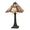 Lampa Tiffany stołowa biurkowa 2 żarówki klasyczna Inglenook Promocja