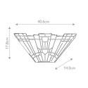 Lampa ścienna w stylu Tiffany kinkiet ze szkła 2 żarówki Inglenook Sprzedaż