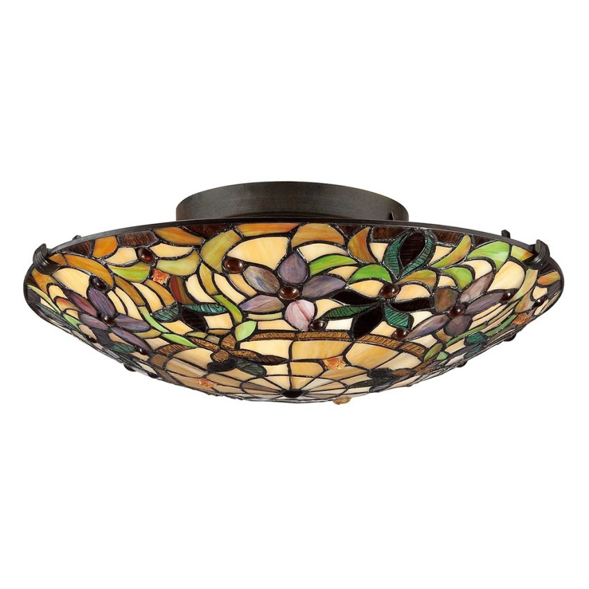 Plafon lampa Tiffany sufitowa klosz z kolorowego szkła Kami. Promocja Plafon lampa Tiffany sufitowa klosz z kolorowego szkła Kami. Promocja