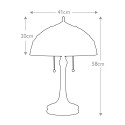 Lampa stołowa klasyczny styl Tiffany 2 światła biurko biuro Kami Rabaty