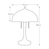 Lampa stołowa klasyczny styl Tiffany 2 światła biurko biuro Kami Rabaty