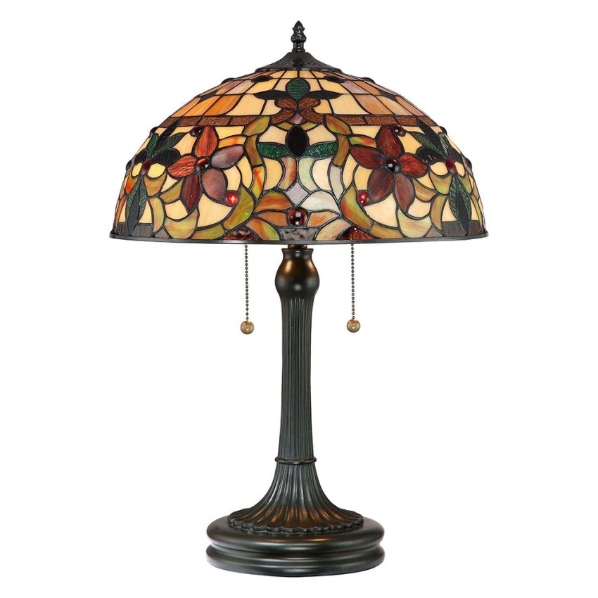 Lampa stołowa klasyczny styl Tiffany 2 światła biurko biuro Kami Promocja Lampa stołowa klasyczny styl Tiffany 2 światła biurko biuro Kami Promocja