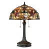 Lampa stołowa klasyczny styl Tiffany 2 światła biurko biuro Kami Promocja