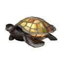 Lampa stołowa w stylu Tiffany z barwnym kloszem Sawback Promocja