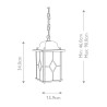 Lampa lampion klasyczny zewnętrzny wiszący ogrodowy Wexford 9 Rabaty