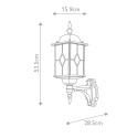 Lampa zewnętrzna ścienna lampion klasyczny z czujnikiem ruchu Wexford 1 Model
