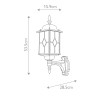 Lampa zewnętrzna ścienna lampion klasyczny z czujnikiem ruchu Wexford 1 Model