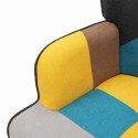 Zestaw fotel patchwork + podnóżek styl skandynawski Chapty Plus Cechy